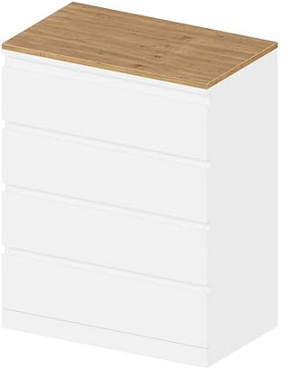 Holzplatte für Malm Kommode 80,4 x 48,2cm - Deckplatte im Stil Artisan Eiche, Holzbrett