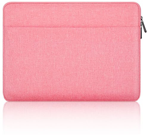 jooeer Laptop Sleeve 15.6 Inch Case Protective Cover Compatible with 15.6” Chromebook Notebook Computer, Slim Waterproof Padded Sleeve with Pocket, Pink