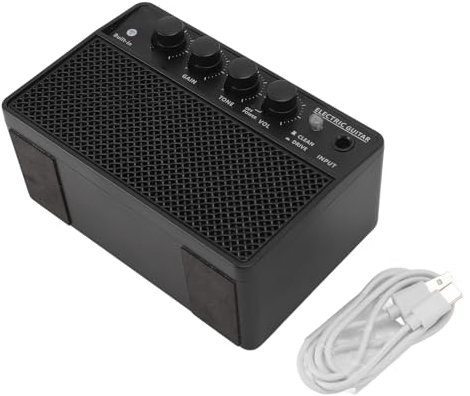 Bass Amplifier Guitar Amp 10W Black Portable Subwoofer BT Rechargeable Amplifier for Live Outdoor