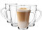 Glasmark KROSNO 1992 Set di bicchieri Bicchieri da caffè Bicchieri da tè con manico 4 pezzi 300 ml Caffè Tè Latte Tazze da tè in vetro Tazze in vetro Bicchiere lavabile in lavastoviglie Iwo