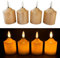 Online Fuchs 4er Set LED-Votivkerzen, Teelichter XL aus Echtwachs mit Timerfunktion im Metallic-Look und realistischer Flamme - 9 cm groß (Champagner)