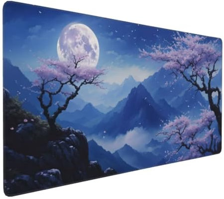 Gaming Tapis de Souris Paysage, Grand Tapis de Souris XXL 1600x800x3mm, Paysage Tapis Souris pour Clavier et Bureau, avec Bords Surpiqués et Antidérapant Tapis Bureau, Gaming Accessoire, Cadeau G4-422