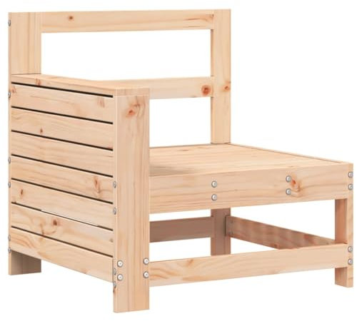 HETFTJN Küchensofa Lounge Sofa Outdoor Mini Couch Balkon Sofa - Gartensofa mit Armlehne 69x62x70,5 cm Massivholz Kiefer für Schwimmbad Balkon Speisesaal Garten