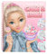 Depesche 13386 TOPModel Cake & Bake - Malbuch mit Pailletten, mit 32 Seiten zum Gestalten von Model- und Back Motiven, inkl. 5 Stickerbogen
