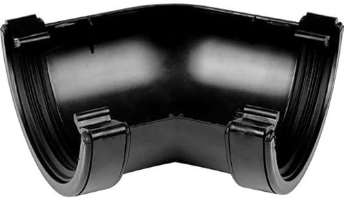 SHMOX 112mm Half Round Gutter 135 Angle Bend Gutter Pipes and Fittings- Black