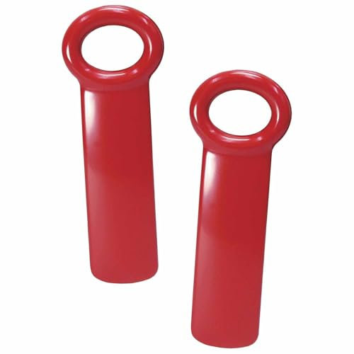 JarKey Original 2-Pack Easy-Open Jar Lid Remover Set – Effortless Bottle & Can Opener Tool for Stubborn Lids (Red, Heavy-Duty Design)