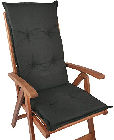 Waidmeister Hochlehner Auflage Naxos für Gartenstühle 118x49 cm (2, Uni Anthrazit)