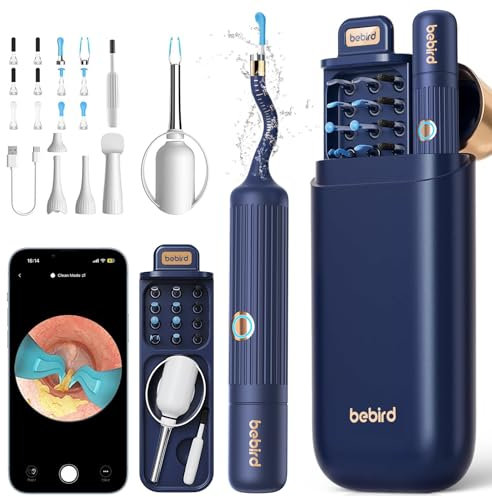 Ohrenschmalz Entferner Otoskop: 1920P HD WiFi Flexibler Ohrreiniger mit Kamera - 2025 NEW 360°-Weitwinkel Ear Cleaner mit licht für Ohren/Nasen/Hals-Untersuchungen Otoskop für Erwachsene Kinder