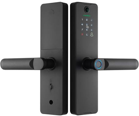 Wafu Fechadura Eletronica Tuya Wifi Digital Electronic Smart Door Lock With Biometric Camera Peephole Fingerprint Smart Lock (With Peephole)