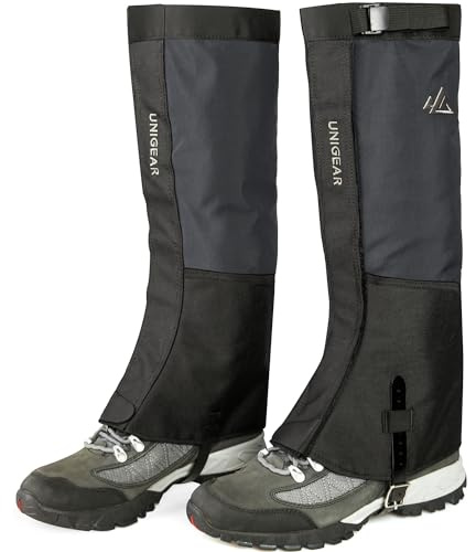 Unigear Outdoor-Gamaschen, 1000D wasserdicht, aus Stoff, für Wandern, Trekking, Klettern, Jagd und Skifahren, Unisex
