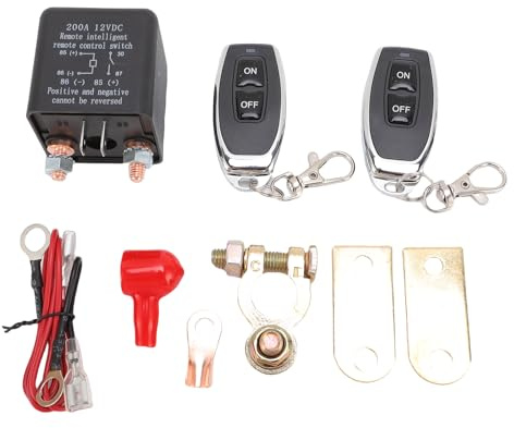 Candeon Interruttore di Disconnessione a Batteria Remota 200A 12V, Interruttore di Uccisione della Batteria Remoto per Auto, Camion, RV, Antifurto Impedisci L'interruttore di Blocco