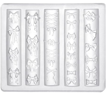 3D Bow Nail Mould Set,Silicone Template for DIY Gel & Nail Embellishments | Bow Nail Moulds: 3D Premium Silicone Template For DIY Gel & Resin Nails Embellishments, Easy To Clean & Reusev