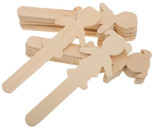 COHEALI Holzfiguren Junge und Mädchen 40 Stück Holz Blank zum Bemalen und Dekorieren für Kinderzimmer und Schulprojekte
