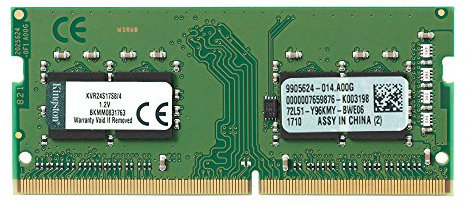 Kingston KVR24S17S8/4 Memoria RAM da 4 GB, DDR4, 2400 MHz, Non-ECC CL17, SODIMM 260-pin 1.2V CCL17