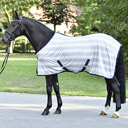 Busse Transport-Fliegendecke Stripe | Farbe: silber (navy) , Größe: