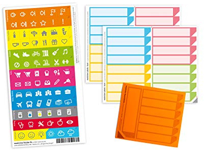 weekview Labels M Set | Repositionierbare Labels mit praktischer Lasche!