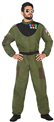 Atosa disfraz piloto hombre adulto verde M