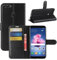 HualuBro Cover Huawei P Smart, Flip Case in PU Pelle Premium Portafoglio Cover [Funzione Stand] [Slot Carte] Leather Wallet Phone Custodia per Huawei P Smart 2017 (Nero)