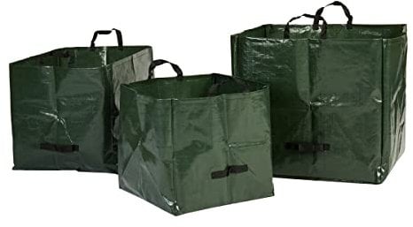 TRI Abfall-Säcke-Trio, Gartensack, Gartenabfallsack, Gartenabfälle, Laubsack, Pflanzenabfall, Gartenabfalltasche, grün, Kunststoff, 70 l, 100 l und 170 l