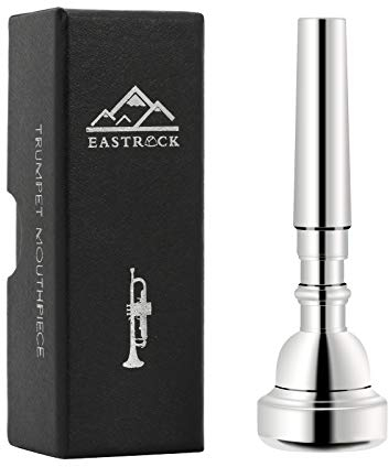 EastRock Trompete Mundstück Versilbert 5C, Bb Trompete Mundstück Ersatz aus Messing für Anfänger Profispieler (5C)