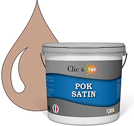 POK SATIN : Peinture Satin Lessivable Beige Rosé 100m² - 10L