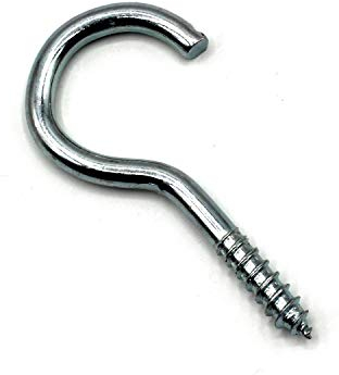 HEAVYTOOL Cup Hakenschraube Holzgewinde 4,8mm x 65mm Stahl verzinkt Wäscheleinenhaken Schraubhaken (50 Stück) Deckenhaken Deckenschraube Holzgewindeschraube Holzhakenschaube Holzschraube