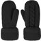 JIAHG Super Dicke gestrickt Handschuhe Damen Mädchen Fäustlinge Winterhandschuhe Fausthandschuhe Sporthandschuhe (Schwarz)