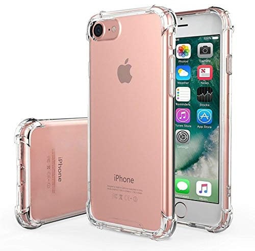 SFthingsss Case for iPhone SE 2022/7/8/SE 2020, Clear Shockproof TPU Soft Bumper Phone Case Cover