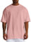 Minetom Oversize T-Shirt Homme Manche Courte à col Rond Manches Courtes Basique Couleur Solide Sweatshirt Top Basic Shirt Crew Neck Vintage Streetwear A Rose L