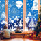 Fensterbilder Weihnachten Selbstklebend, 9 Blatt Weihnachts Fensterbilder, Doppelseitiger PVC Weihnachtsdeko Fenster mit Weihnachtsmann, Weihnachtselch, schneeflocken,Schneemann