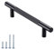 AITITAN 10 Pack Black Cupboard Handles - 160mm Hole Centers (212mm Length) Black Kitchen Handles, Black Door Handles and Wardrobe Door Handles, Matte Black