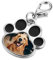 JSDDE Personalized Schlüsselanhänger mit Text und Fotogravur Memorial Errinerung Schlüsselanhänger Hund Pfote Anhänger Keychain Schmuck für Damen Herren (Schwarz)