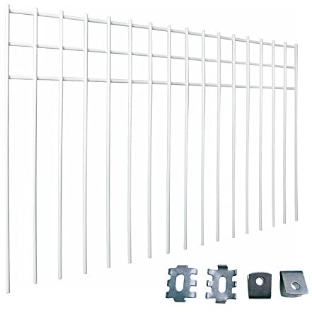 61 x 38,1 cm, kein Graben von Tierbarrieren, 20 Stück, weißer Grabenschutzzaun mit 5,1 cm Spike-Abstand, Hund/Kaninchen/Murmeltiere, Untergrundschutz, für Garten, Terrasse