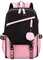 SellerFun Teenage girls' Backpack Middle School Students Bookbag Outdoor Daypack With USB charge Port (5# Pink, 19 Liters)