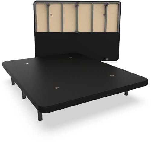 Nalui - Base tapissée 160 x 200 cm en Acier Inoxydable avec 7 Pieds de Hauteur 25 cm, Grande stabilité avec 5 Barres transversales, Tissu 3D Respirant et 4 vannes d'aération | Fabriqué en Espagne |