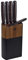 LAGUIOLE - 40269023, 5-teiliges Set, Küchenmesser-Set, Edelstahl-Set, Titan, mit Akazienholz-Block, Kochmesser, Brot, Kelle, Fleisch, Fisch, schwarze Klinge