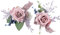 lengenyen Rosa Ansteckblume und Boutonniere-Set, 2 künstliche Rosen, Handgelenk-Ansteckblume für Bräutigam, Brautjungfern, Herren-Knopflochblume für Abschlussball, Party, Hochzeitsdekoration (rosa)
