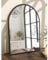 HLFMVWE Arch Wall Mirror 70 x 50cm Large Black Bathroom Mirror Metal Frame Mirrors for Wall, Decoration Vanity Bedroom Entryway Living Room
