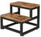 Sgabello a 2 gradini in legno,Sgabello con piedini antiscivolo,scala domestica, 38 x 35 x 38cm
