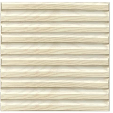 Eurodeco 8 PCS/2 m² 3D Paneele PVC Kunststoffpaneele Wandpaneele Gaming Zimmer Wand Decke 3D Optik Lamellen White Wooden (8) PVC 3D Platten