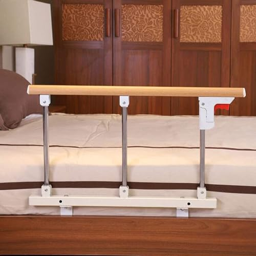 JAVPTAV Klappbares Bettgitter, zusammenklappbarer Sicherheitsgriff aus rostfreiem Stahl, Handicap-Bettgitter, Krankenhaus-Metallgriffstoßstange, Absturzsicherung for Erwachsene (Color : B)