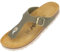 Palado Zehentrenner Damen Kos Matt – gefertigt in Spanien – weiche Veloursleder-Decksohle – mattes Obermaterial für dezente Eleganz Khaki UK7 - EU40