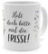 printplanet® - Tasse mit Spruch „Fresse“ - Sprüchetasse, Kaffeebecher, Kaffeetasse mit Spruch - Farbe Weiß