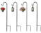 Alytimes Shepherd's Crooks, Height Adjustable Festoon Pole, 80.5 CM/31.6 in Garden Lantern Shepherd's Hook with Base for Hanging Basket Stand, Patio, 4 Sections Stitched (Black) (4)
