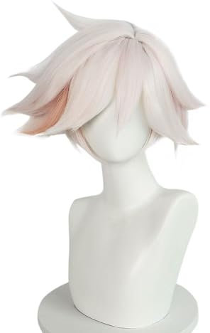 Angel Dust Perücke Cosplay,Halloween Anime Party Hazbin Hotel Perücke (Angel Dust)