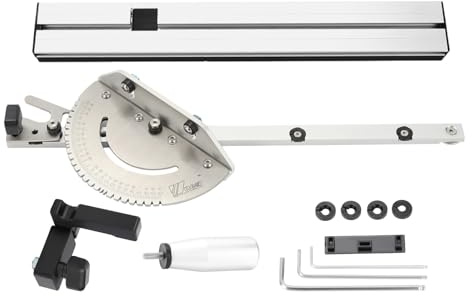 CCAUUB 450mm Werkzeug Gehrungslehre Winkelanschlag Tischkreissäge Router Säge Montage Lineal Set, für Zubehör Herrscher Tischler Tischsäge Tool, fur Tischsägen Frästischen mit Standardschlitzen