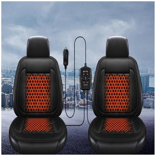 12v Auto Heizdecke, Intelligenter Steuerstromschutz Auto Sitzkissen Sitzauflage Allzweck-rutschfest Beheizbare Autositzauflage Geschenk,Meine Herren Doppelsitz 1 Netzkabel,A
