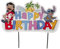 dekora - Cake Topper Lilo & Stitch mit Aufschrift Happy Birthday - Dekoration für Geburtstagstorten - Lebensmittelechtes Papier und Plastik - Maße: 16,5 x 13 cm