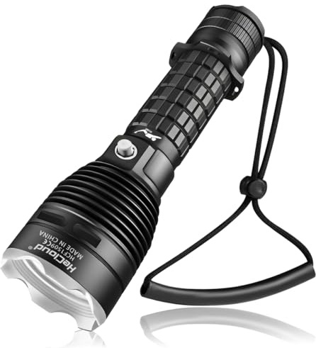 HECLOUD Linterna de buceo de 3000 lm, IPX8, impermeable, 3 modos, luz de buceo recargable para deportes subacuáticos, esnórquel, regalo ideal para buceadores