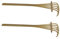 HANABASS 2 Pièces Râteau à Sable en Bambou à Cinq Dents Petit Jardin Zen Râteau à Sable Mini Râteau De Jardin Zen Mini Râteau pour Jardin Zen Outil De Jardin Mini Râteau
